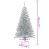 vidaXL Artificial Christmas Tree with Stand Silver 120 cm PET