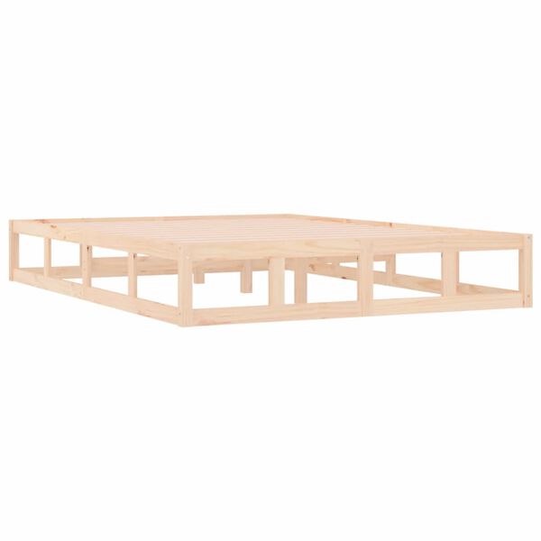 vidaXL Bed Frame without Mattress 135x190 cm Double Double Solid Wood