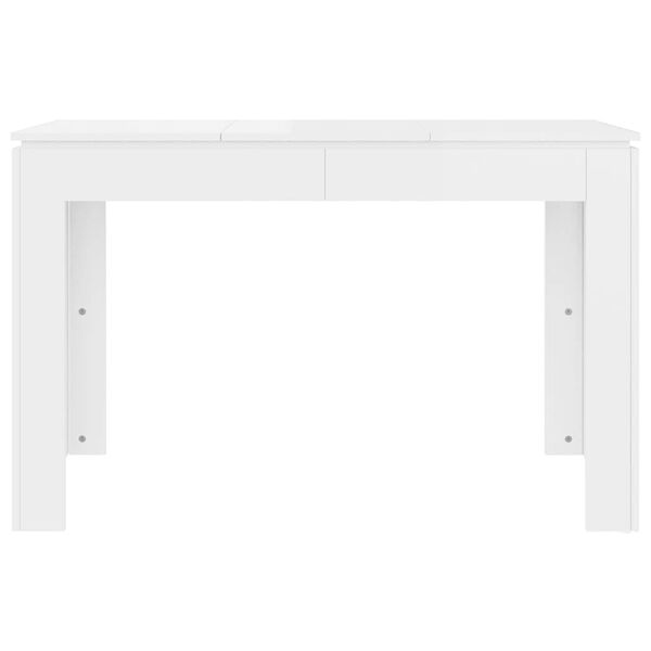 vidaXL Dining Table High Gloss White 120x60x76 cm Engineered Wood