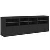 vidaXL Sideboard with LED Lights Black 202x37x67 cm