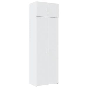 vidaXL Storage Cabinet White 70x42.5x225 cm Engineered Wood