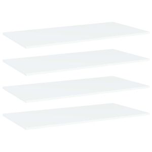 vidaXL Bookshelf Boards 4 pcs White 80x20x1,5 cm Engineered Wood