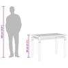 vidaXL Garden Dining Table 120x65x80 cm Solid Teak Wood