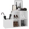 vidaXL Hall Shoe Cabinet High Gloss White 105x35.5x70 cm Engineered Wood