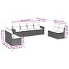 vidaXL 8 Piece Garden Sofa Set with Cushions Grey Poly Rattan