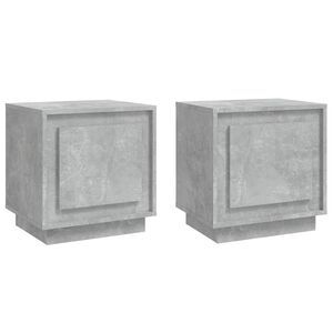 vidaXL Bedside Cabinets 2 pcs Concrete Grey 44x35x45 cm Engineered Wood