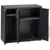 vidaXL Garden Storage Cabinet with 2 Shelves Black