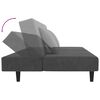 vidaXL 2-Seater Sofa Bed with Two Pillows Dark Grey Velvet