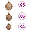 vidaXL Slim Artificial Pre-lit Christmas Tree with Ball Set Green 120cm