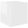 vidaXL Side Table High Gloss White 33x33x34.5 cm Engineered Wood