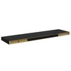 vidaXL Floating Wall Shelf Black 90x23.5x3.8 cm MDF