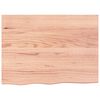 vidaXL Table Top Light Brown 80x60x(2-6) cm Treated Solid Wood Oak