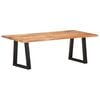 vidaXL Coffee Table with Live Edges 115x60x40 cm Solid Acacia Wood