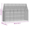 vidaXL Rabbit Cage Silver 300 x 100 x 210 cm Galvanised Steel