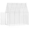 vidaXL Rabbit Cage Silver 200 x 100 x 210 cm Galvanised Steel