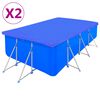 vidaXL Pool Cover | Set of 2 | Dark blue | Polyethylene | Large