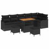 vidaXL Garden Sofa Set with Cushion with Storage 9 pcs Black