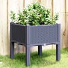 vidaXL Garden Planter with Legs Blue Grey 40x40x42 cm PP
