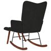 vidaXL Rocking Chair with Stool Black Velvet
