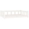 vidaXL Dog Bed White 105.5x75.5x28 cm Solid Wood Pine