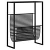 vidaXL Magazine Rack | Black | Steel | Medium | Magazine Rack | Rectangular