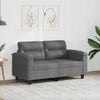 vidaXL 2-Seater Sofa Dark Grey 120 cm Microfibre Fabric