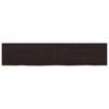 vidaXL Bathroom Countertop Dark Brown 140x30x(2-4) cm Treated Solid Wood
