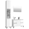 vidaXL 3 Piece Bathroom Furniture Set High Gloss White Engineered Wood
