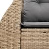 vidaXL Garden Sofa with Cushions 2-Seater Beige Poly Rattan