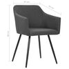 vidaXL Dining Chairs 2 pcs Dark Grey Fabric