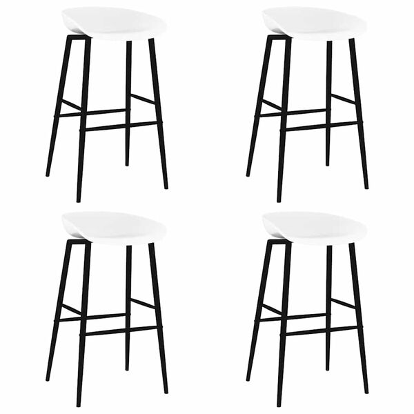 vidaXL Bar Chairs 4 pcs White