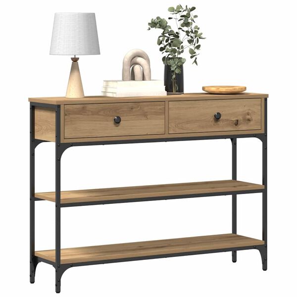 vidaXL Console Table Artisan Oak 100 x 25 x 75 cm Engineered Wood