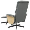 vidaXL Massage Recliner Chair with Footstool Dark Grey Fabric