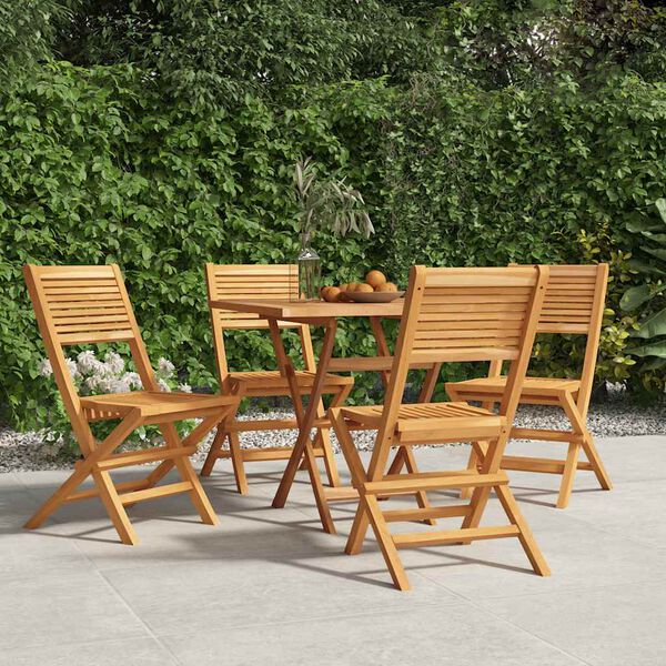 vidaXL Folding Garden Chairs 4 pcs 47x62x90 cm Solid Wood Teak