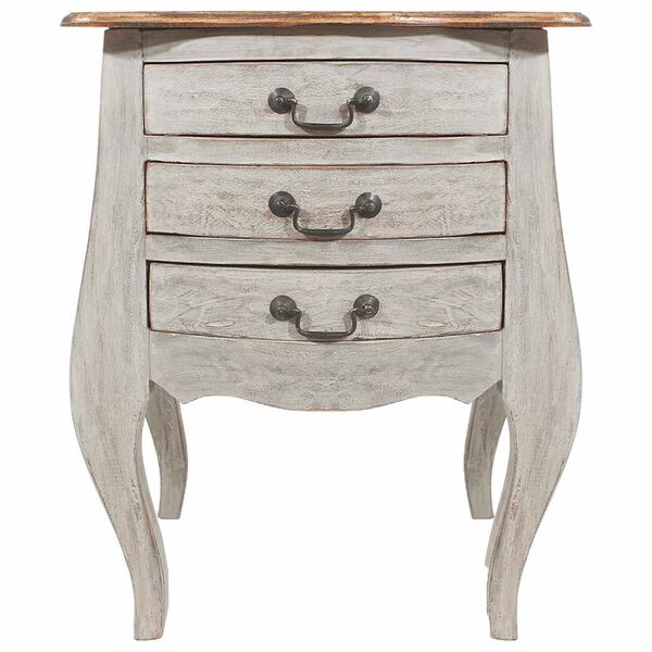 vidaXL Bedside Cabinet Solid Mahogany Wood 48x35x64 cm