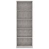 vidaXL 5-Tier Book Cabinet Concrete Grey 60x24x175 cm Engineered Wood