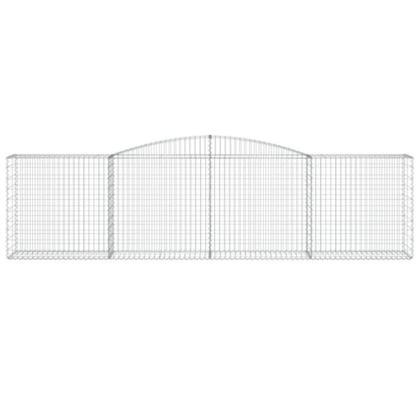 vidaXL Arched Gabion Baskets 15 pcs 400x50x100/120 cm Galvanised Iron