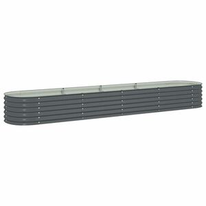 vidaXL Garden Raised Bed | Grey | Galvanised Steel | Extra Large | Sturdy