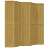 vidaXL Room Divider 5 Panels Brown Solid Wood Paulownia