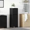vidaXL Bathroom Cabinet Black 30x30x95 cm Engineered Wood