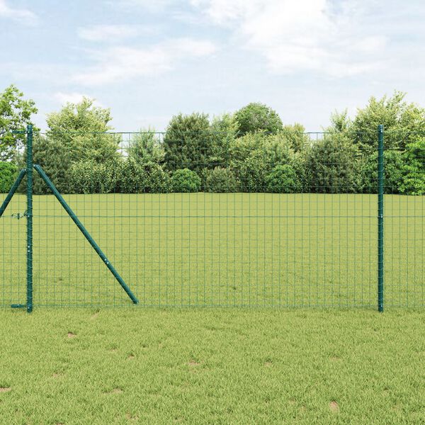 vidaXL Fence Post 26 pcs Green 3.2 x 3.2 x 190 cm