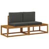 vidaXL Outdoor End Sofa with Cushion 2 Piece Natural and Anthracite