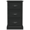 vidaXL Bedside Cabinet Black 39x39x67 cm Engineered Wood
