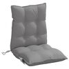 vidaXL Lowback Chair Cushions 2 pcs Grey Oxford Fabric
