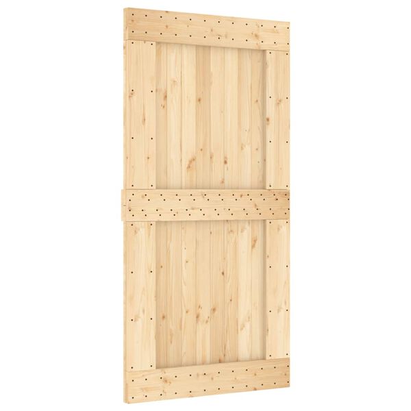 vidaXL Sliding Door with Hardware Set 100x210 cm Solid Wood Pine
