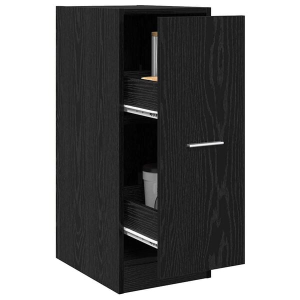 vidaXL Apothecary Cabinet Black oak 30 x 41 x 77.5 cm Engineered wood