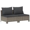 vidaXL 8 Piece Garden Lounge Set with Cushions Grey Poly Rattan