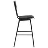 vidaXL Bar Chairs 2 pcs Black Solid Plywood Steel