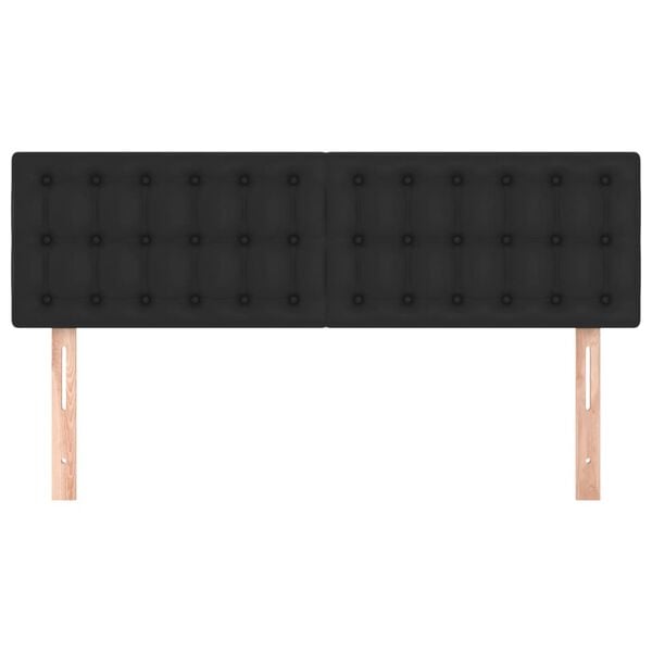 vidaXL Headboards Black 144x5x78/88 cm Faux Leather
