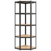 vidaXL 5-Layer Corner Shelf Anthracite Steel&Engineered Wood